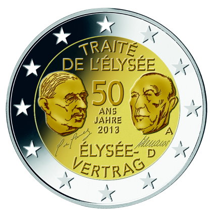 2-Euro-Münze "50 Jahre Élysée-Vertrag" ©VfS