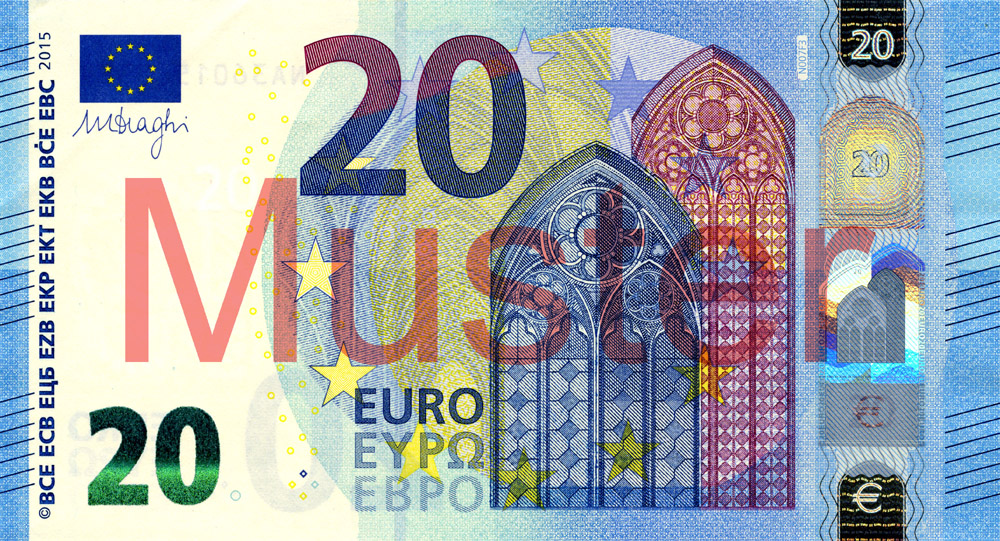 20-Euro-Banknote, Europa-Serie - Vorderseite ©Bundesbank