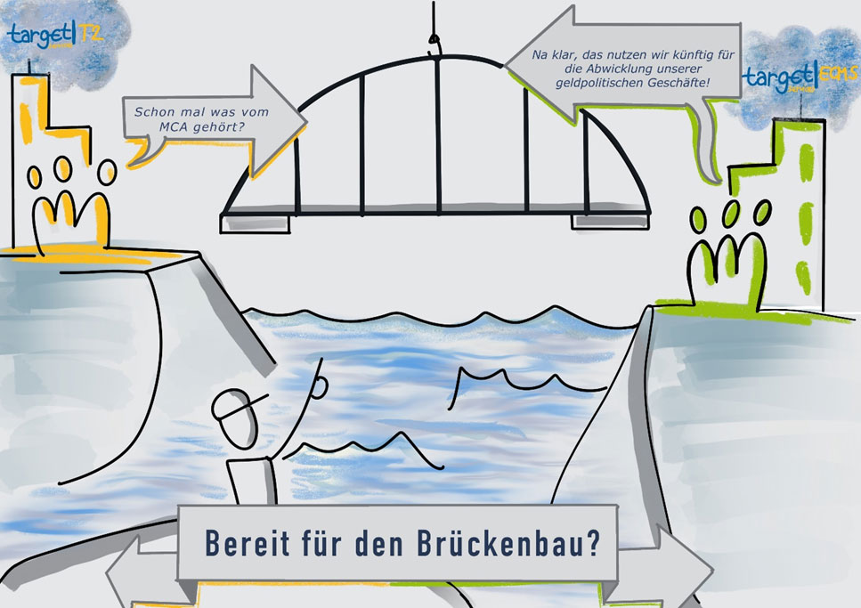 Die Grafik zeigt den "Brückenbau" zwischen T2 und ECMS ©Laura Ensgraber