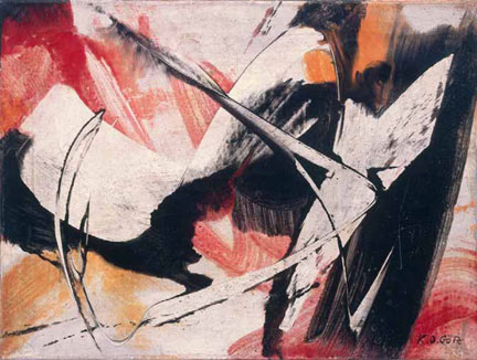 K.O. Götz, Jan. 1955, Mischtechnik auf Leinwand, 45 x 60 cm ©VG Bild-Kunst, Bonn