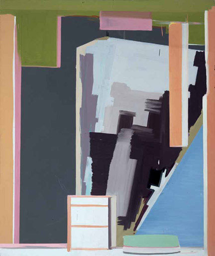 Thomas Scheibitz, Ohne Titel, 1995-96, Öl auf Leinwand, 185 x 155 cm ©VG Bild-Kunst, Bonn