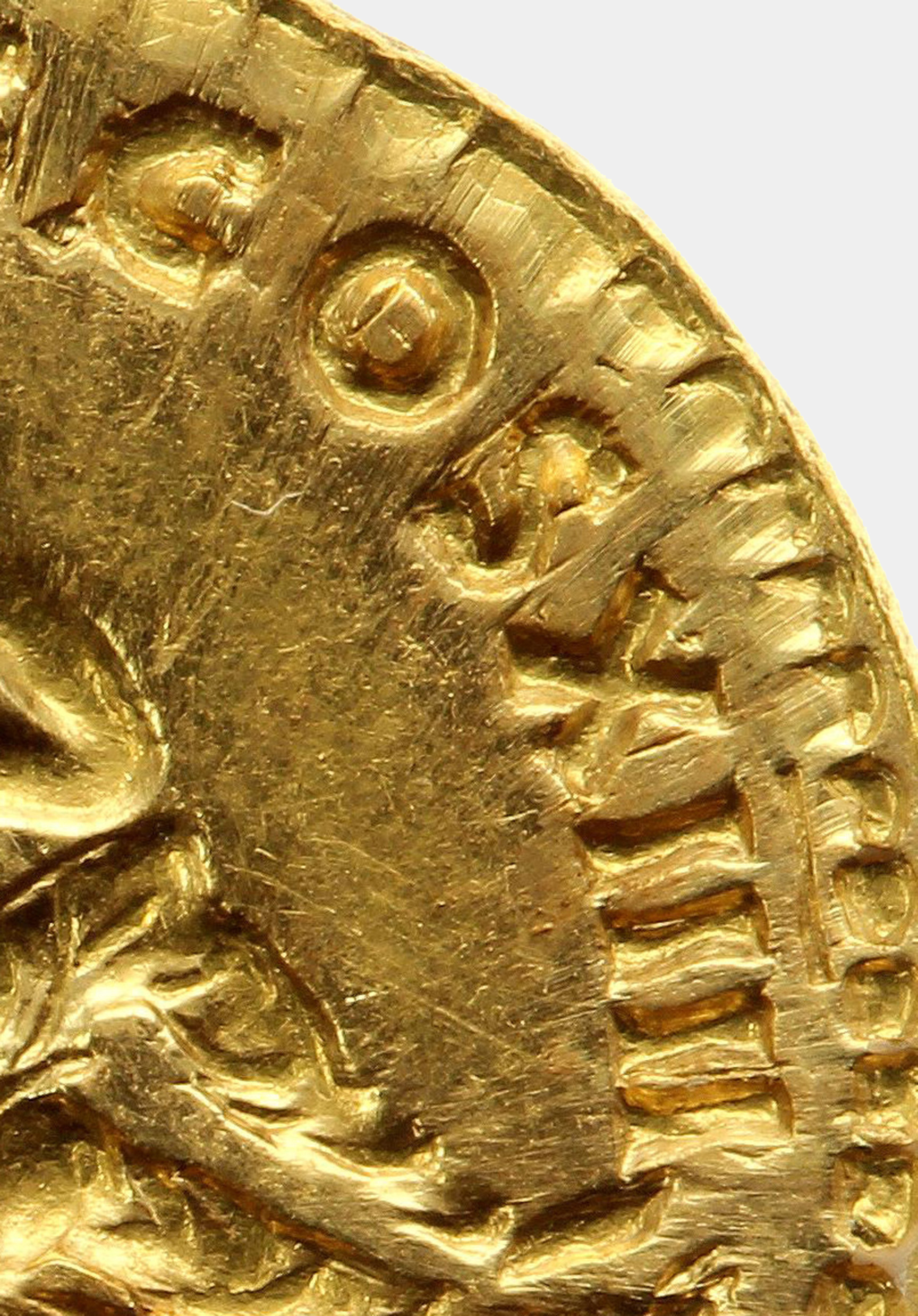 Ein Aureus des Domitianus - Das Kürzel 'COS XIIII' ©Bundesbank