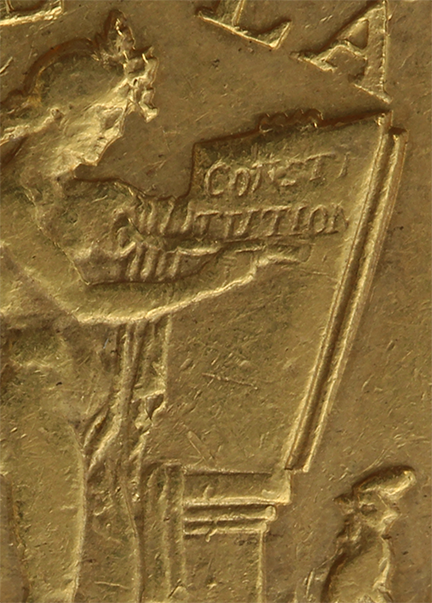 Die 24-Livres-Münze Frankreichs - Der geflügelte Genius Frankreichs, Detailausschnitt ©Bundesbank