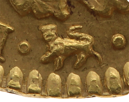 Die 24-Livres-Münze Frankreichs - Symbol "Leopard", Detailausschnitt ©Bundesbank