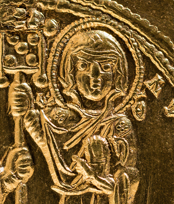 Histamenon, Empress Theodora - Close-up of Mary with halo ©Team Uwe Nölke