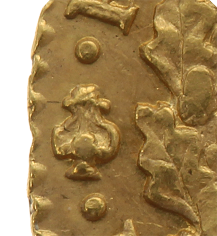 The French 24-livres coin - Close-up of the symbol "Lyra",a musical instrument ©Bundesbank