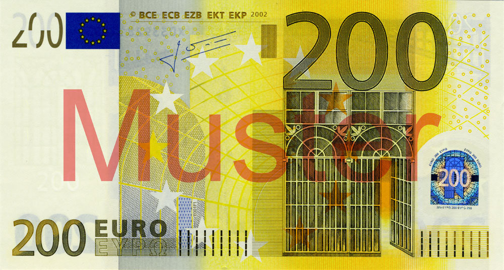€200 banknote, 1st series - front side ©Bundesbank