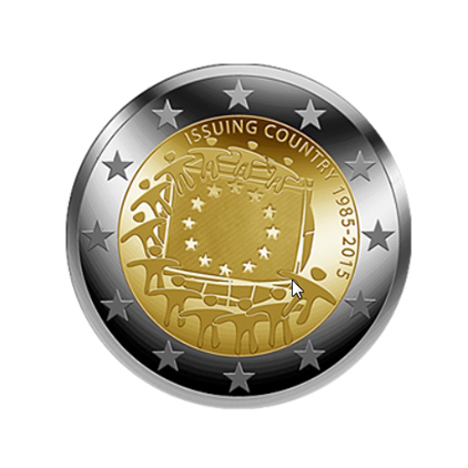German €2 commemorative coin - 2015 - 30 years of the EU flag