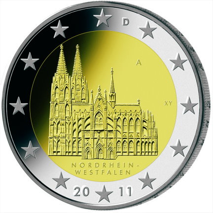 German 2 Euro commemorative coin "North Rhine-Westphalia"
