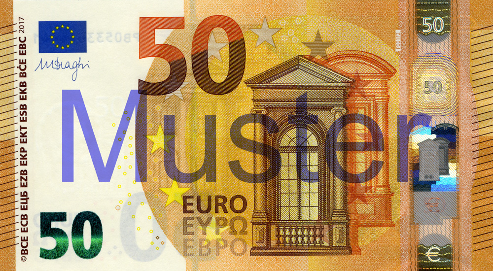€50 banknote, Europa series - front side ©Bundesbank