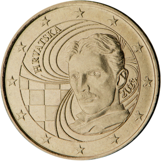 National back side of the 50, 20 and 10 cent circulation coin in Croatia