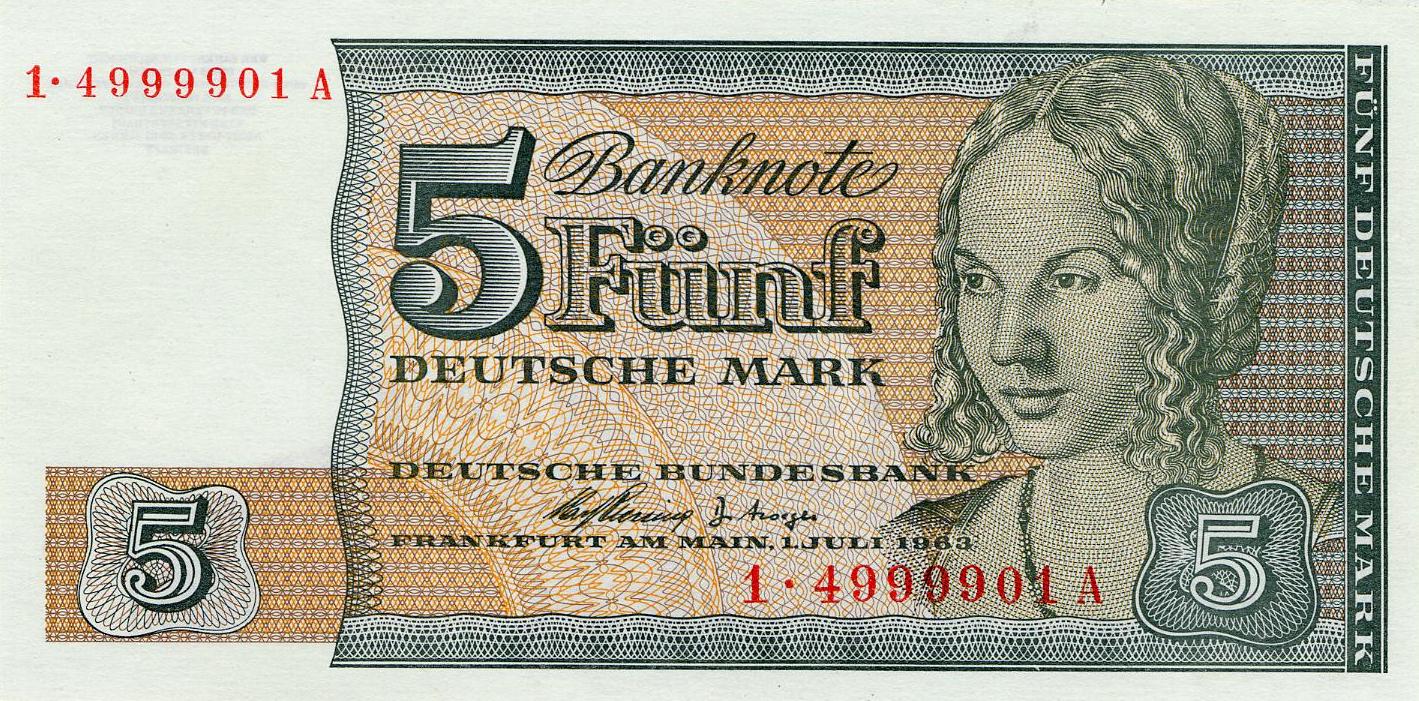 5 Deutsche Mark - Vorderseite
