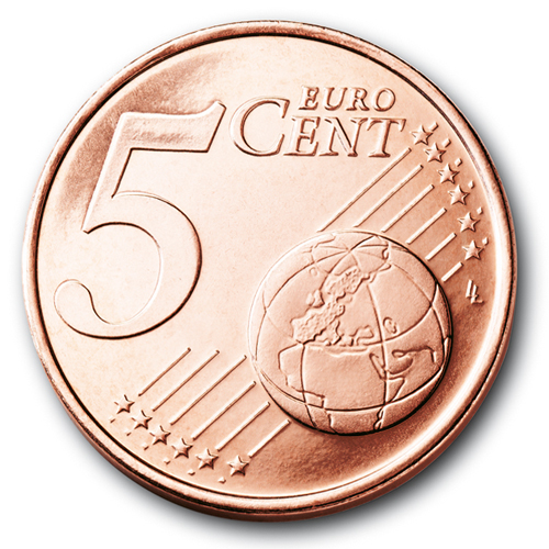 Europäische Vorderseite der 5-Cent-Münze