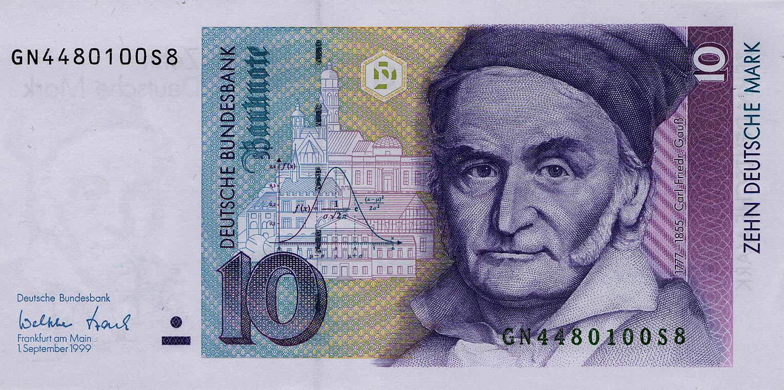 10 Deutsche Mark (1999) - Vorderseite