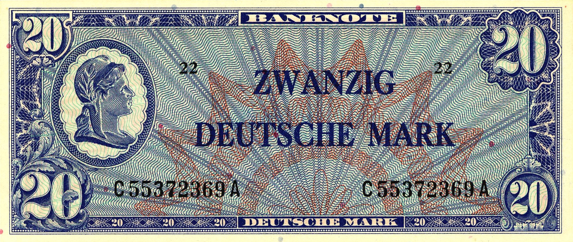 20 Deutsche Mark (1948) - Vorderseite