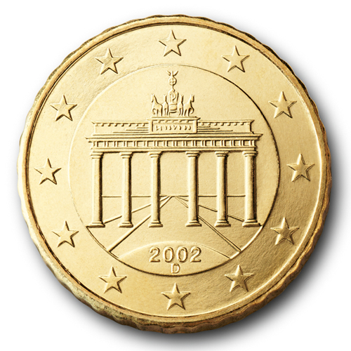 Nationale Rückseite der 10-Cent-Umlaufmünze in Deutschland