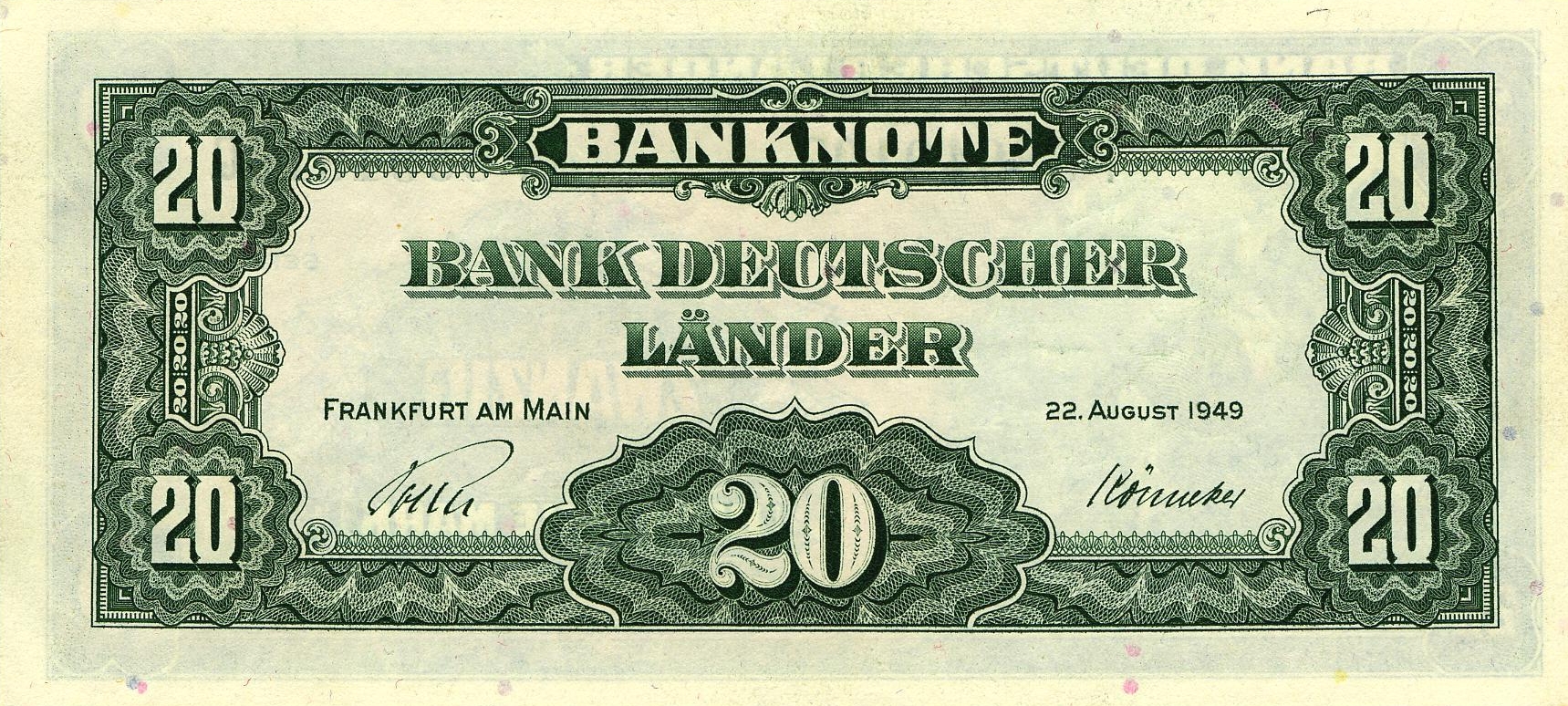 20 Deutsche Mark (1949) - Rückseite