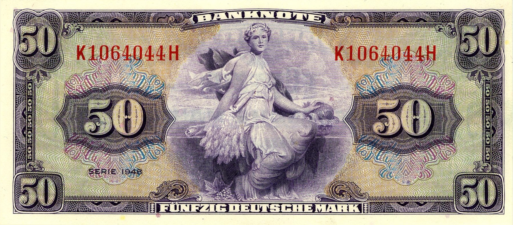 50 Deutsche Mark (1948) - Vorderseite
