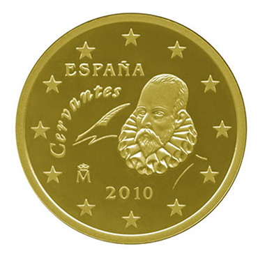 Nationale Rückseite der 50-Cent-Umlaufmünze in Spanien, 2. Serie