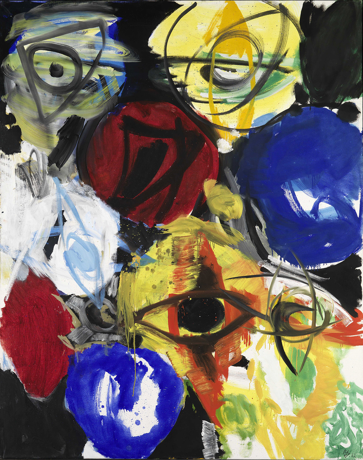 Ernst Wilhelm Nay, Firmament, 1963, Öl auf Leinwand, 200 x 160 cm ©© Elisabeth Nay-Scheibler, Köln / VG Bild-Kunst, Bonn 2018 Foto: Wolfgang Günzel