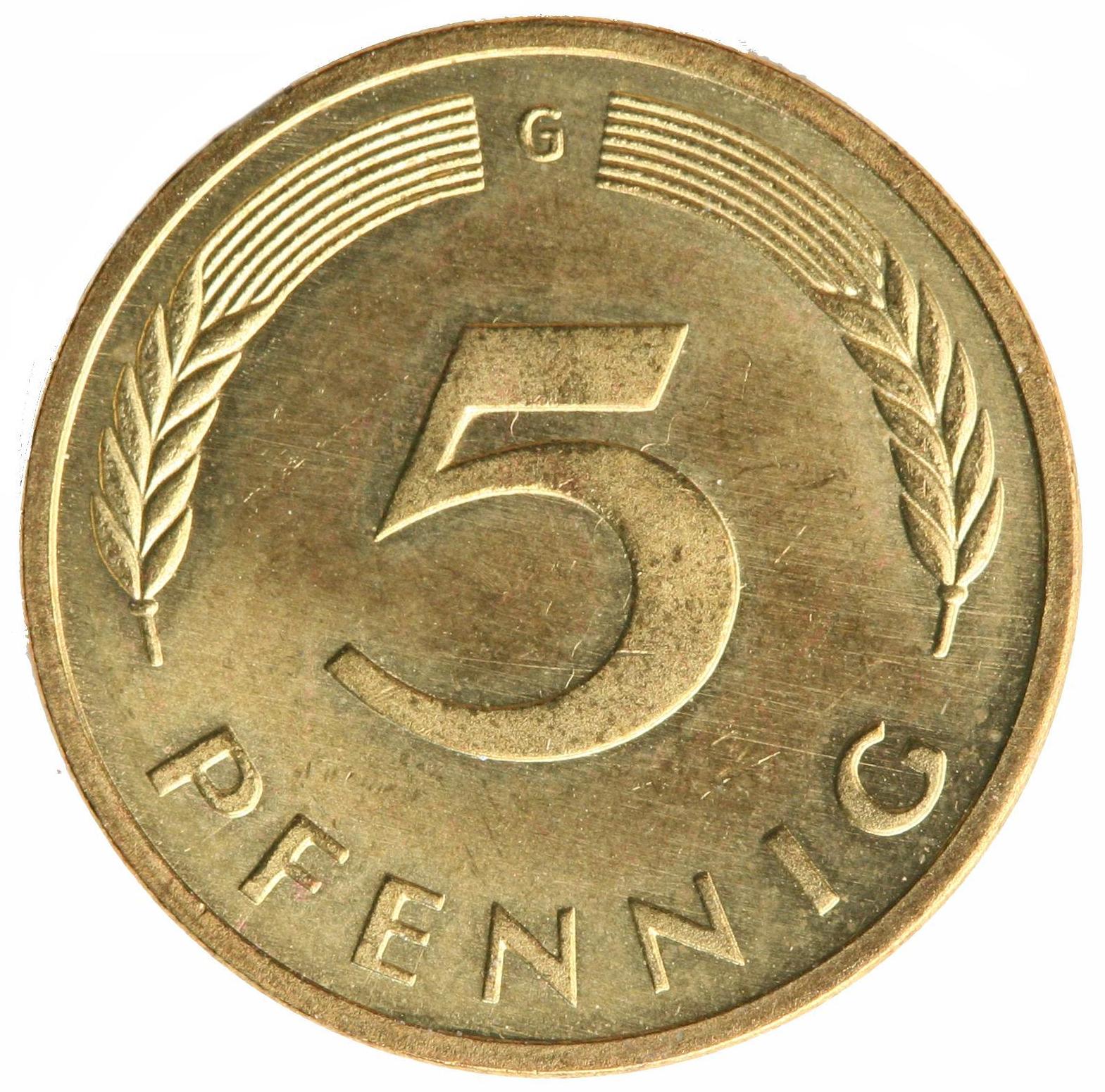 5-Pfennig Münze - Vorderseite