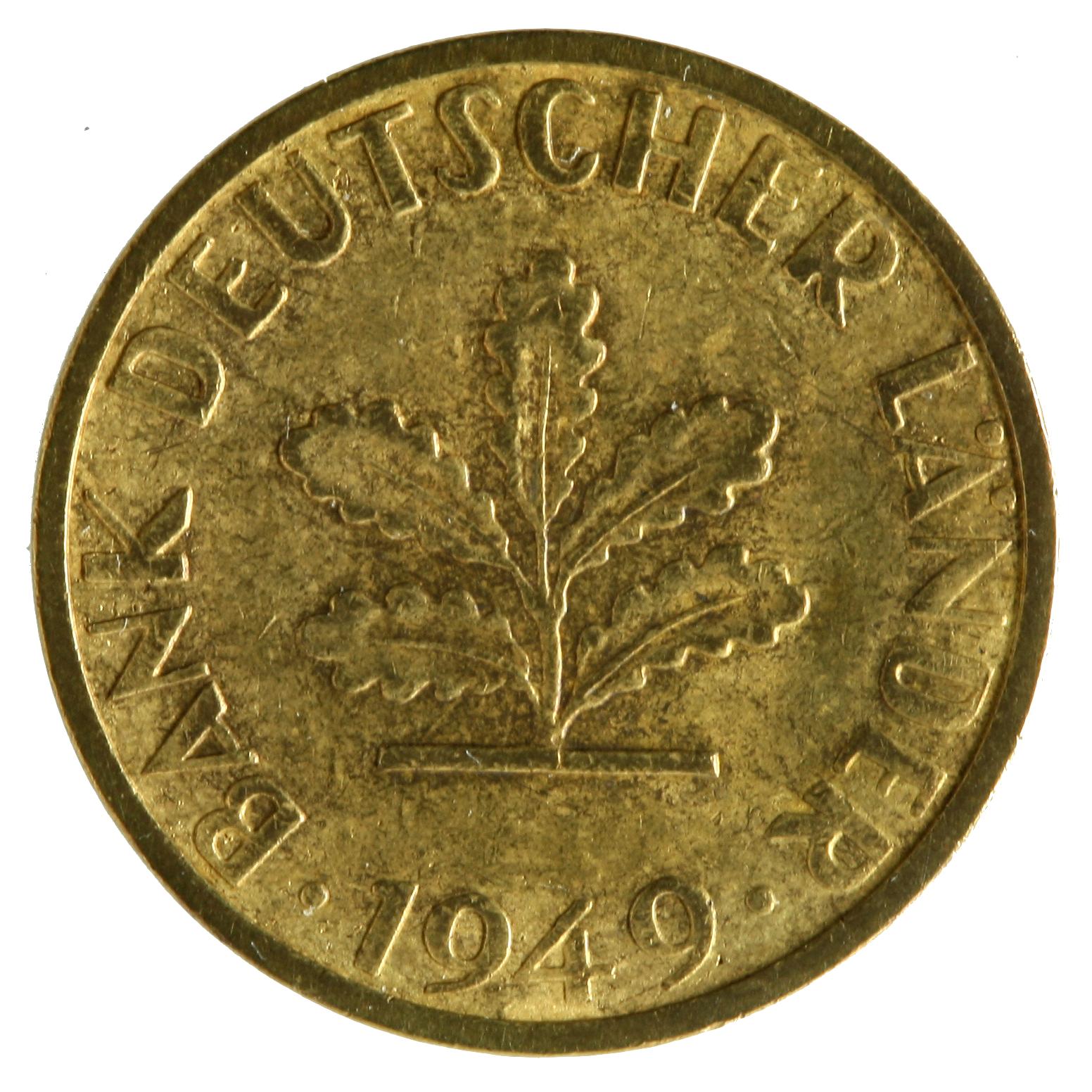 10-Pfennig Münze (1949) Rückseite