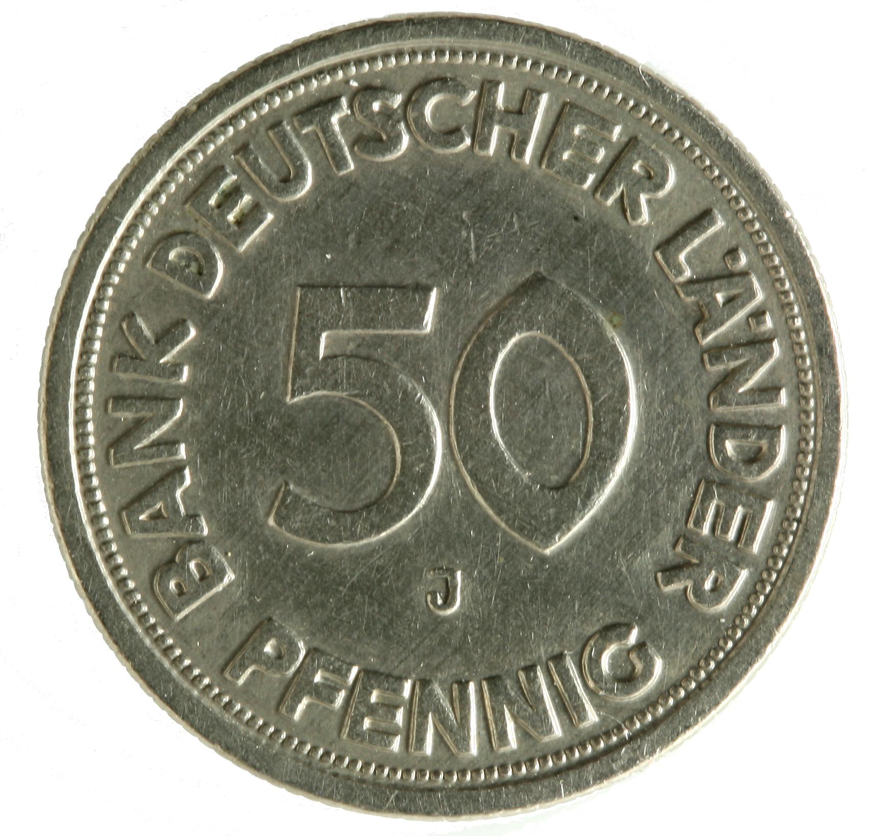 50-Pfennig Münze (1949) Vorderseite