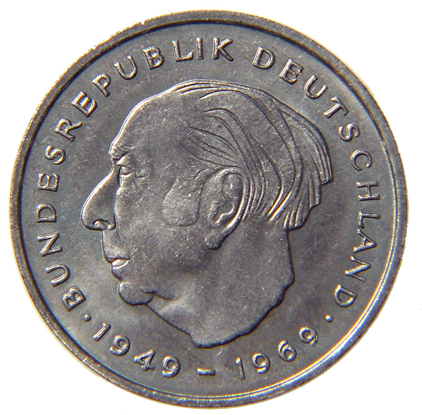 2-DM Münze Heuss - Vorderseite