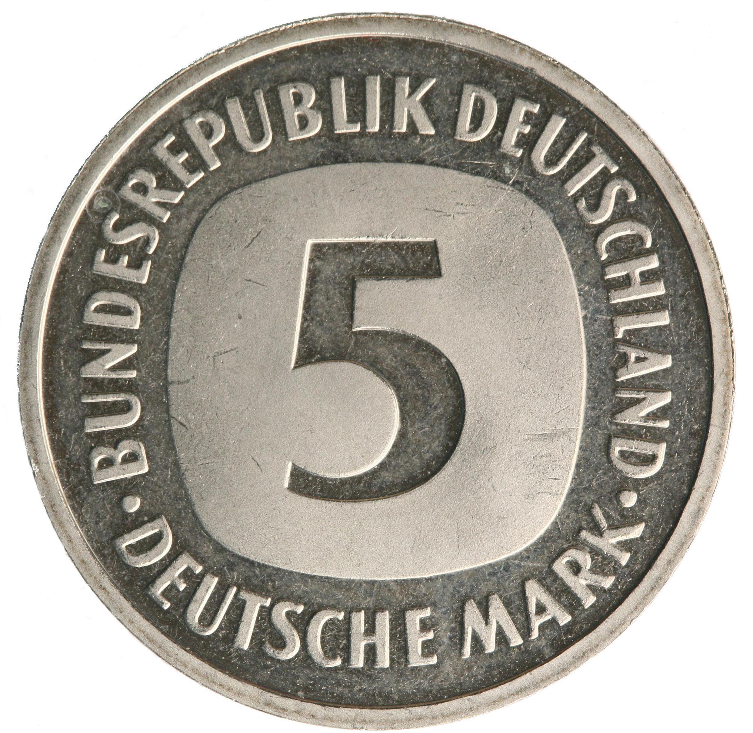 5-DM Münze - Vorderseite