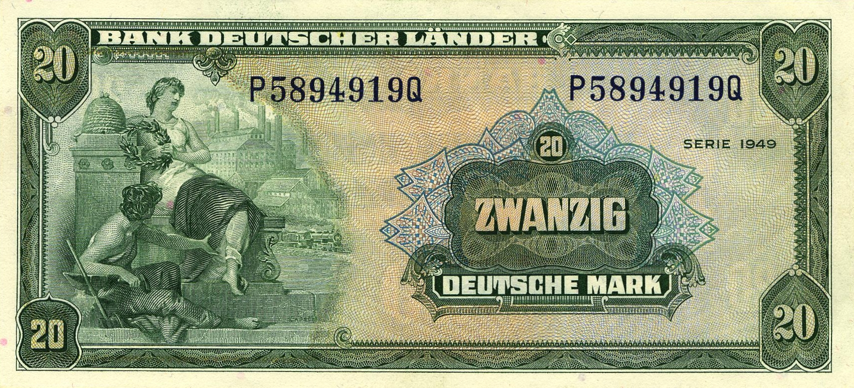 20 Deutsche Mark (1949) - obverse