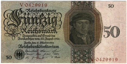 50 Reichsmark - 1924 - obverse