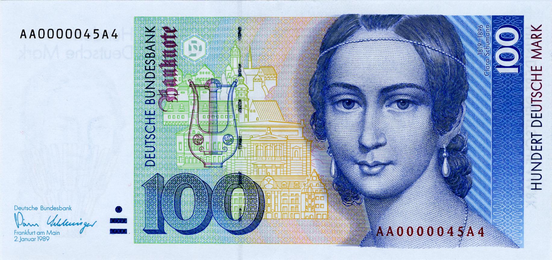 100 Deutsche Mark (1989) - obverse