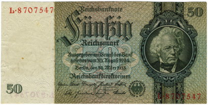50 Reichsmark - 1933 - obverse