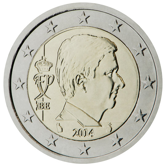 National back side of the 2-euro coin in circulation in Belgium, 3. series