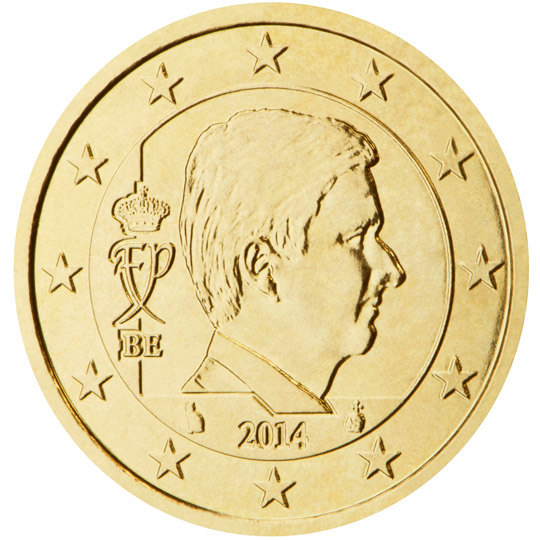 National back side of the 50, 20 and 10-cent coin in circulation in Belgium, 3. series