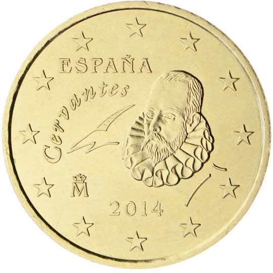 National back side of the 50, 20 and 10-cent coin in circulation in Spain, 2. series