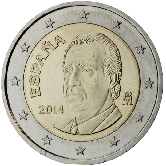 National back side of the 2-euro coin in circulation in Spain, 2. series