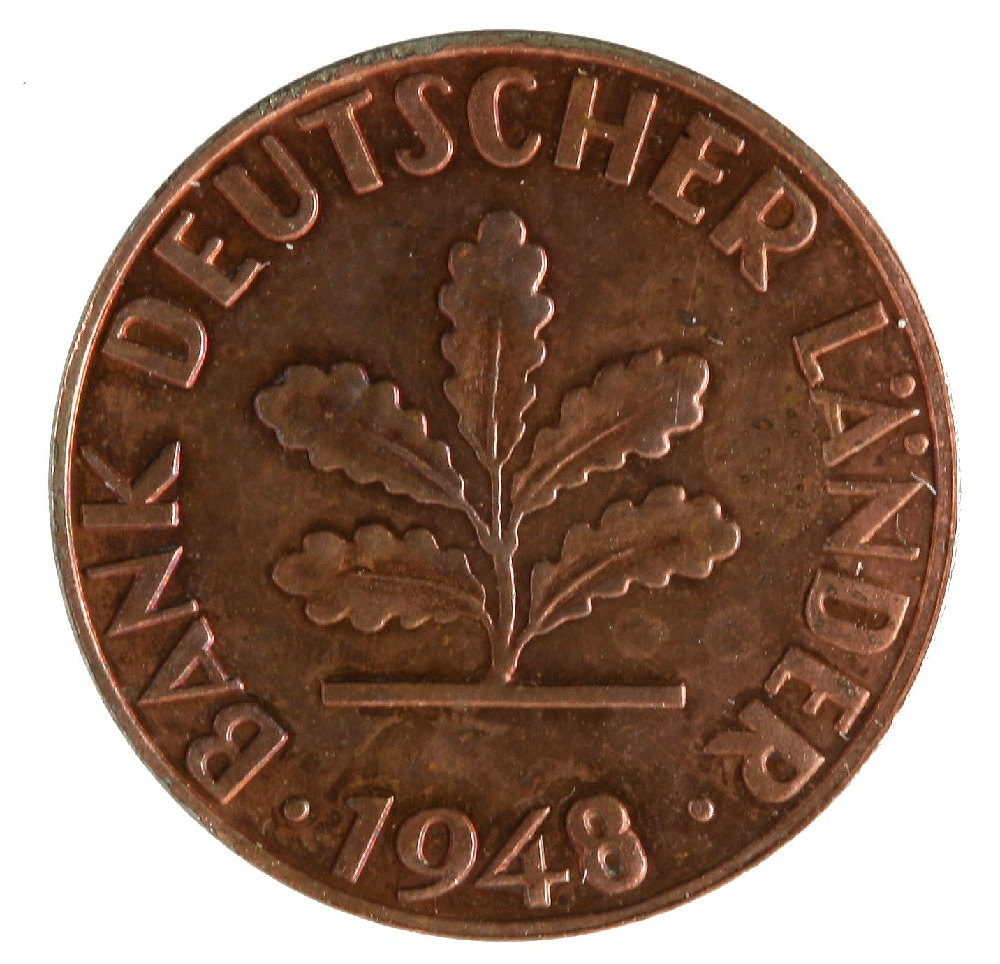 1-Pfennig coin (1948) - reverse