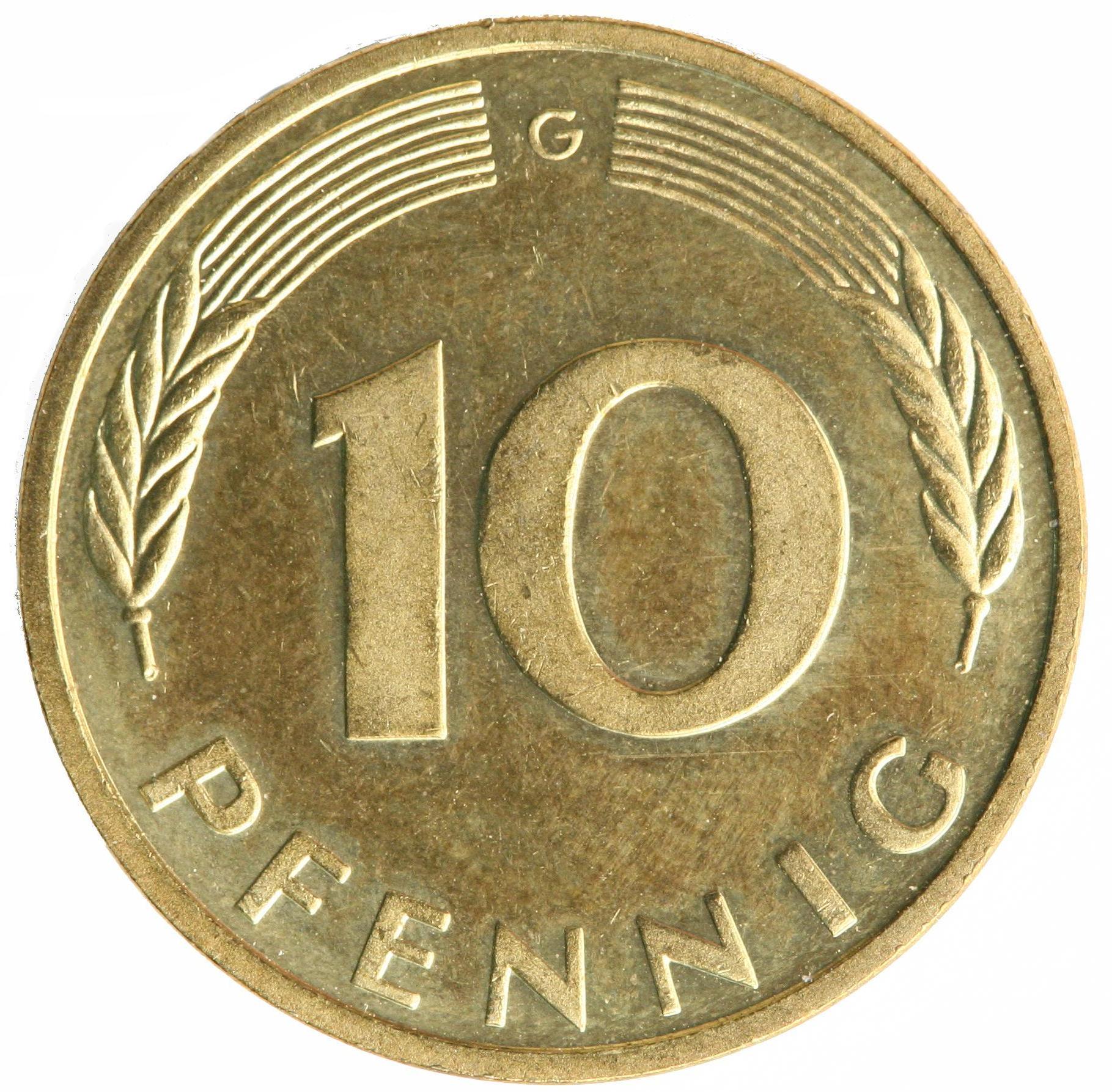 10-Pfennig coin - obverse