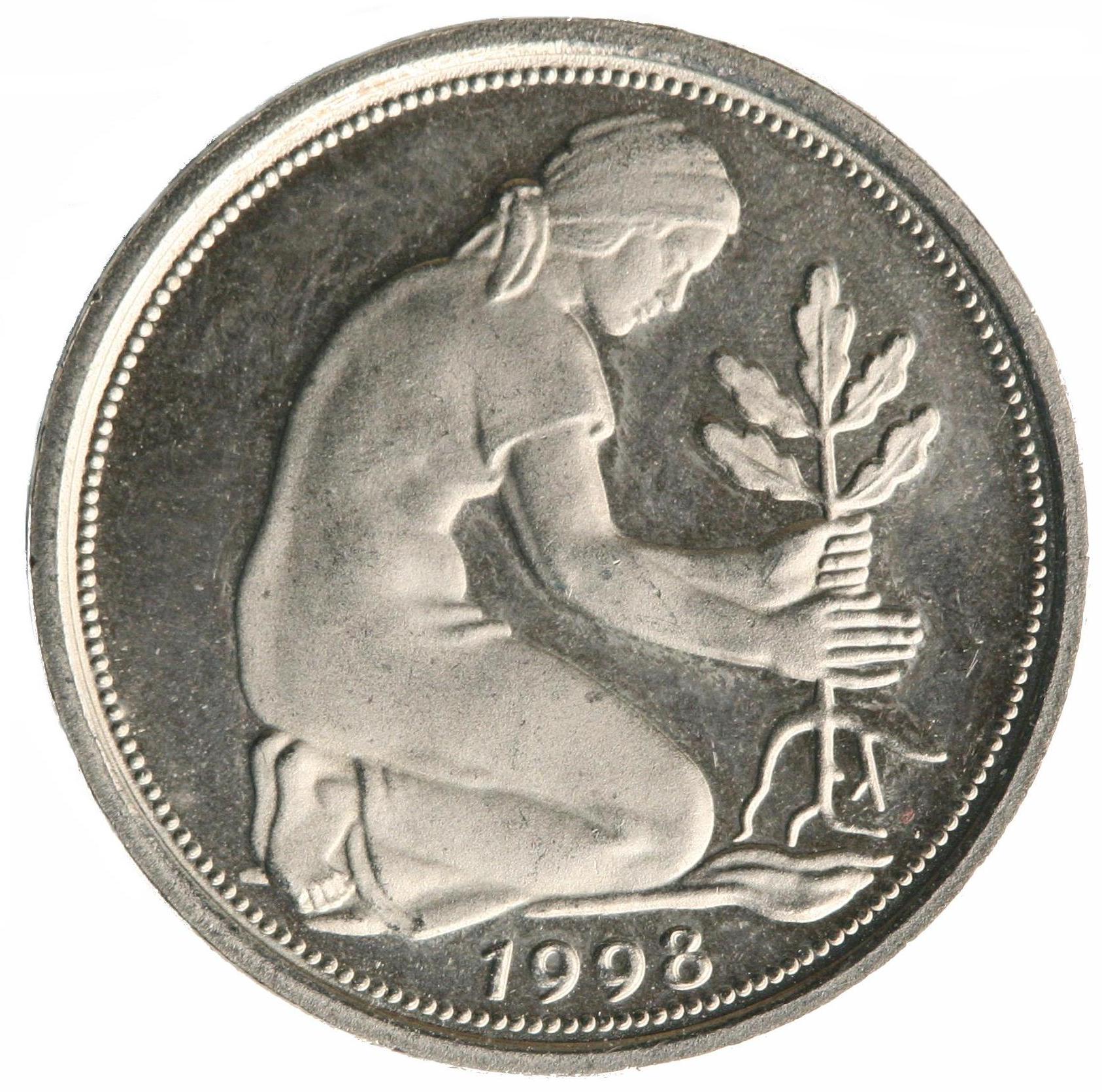 50-Pfennig coin - reverse