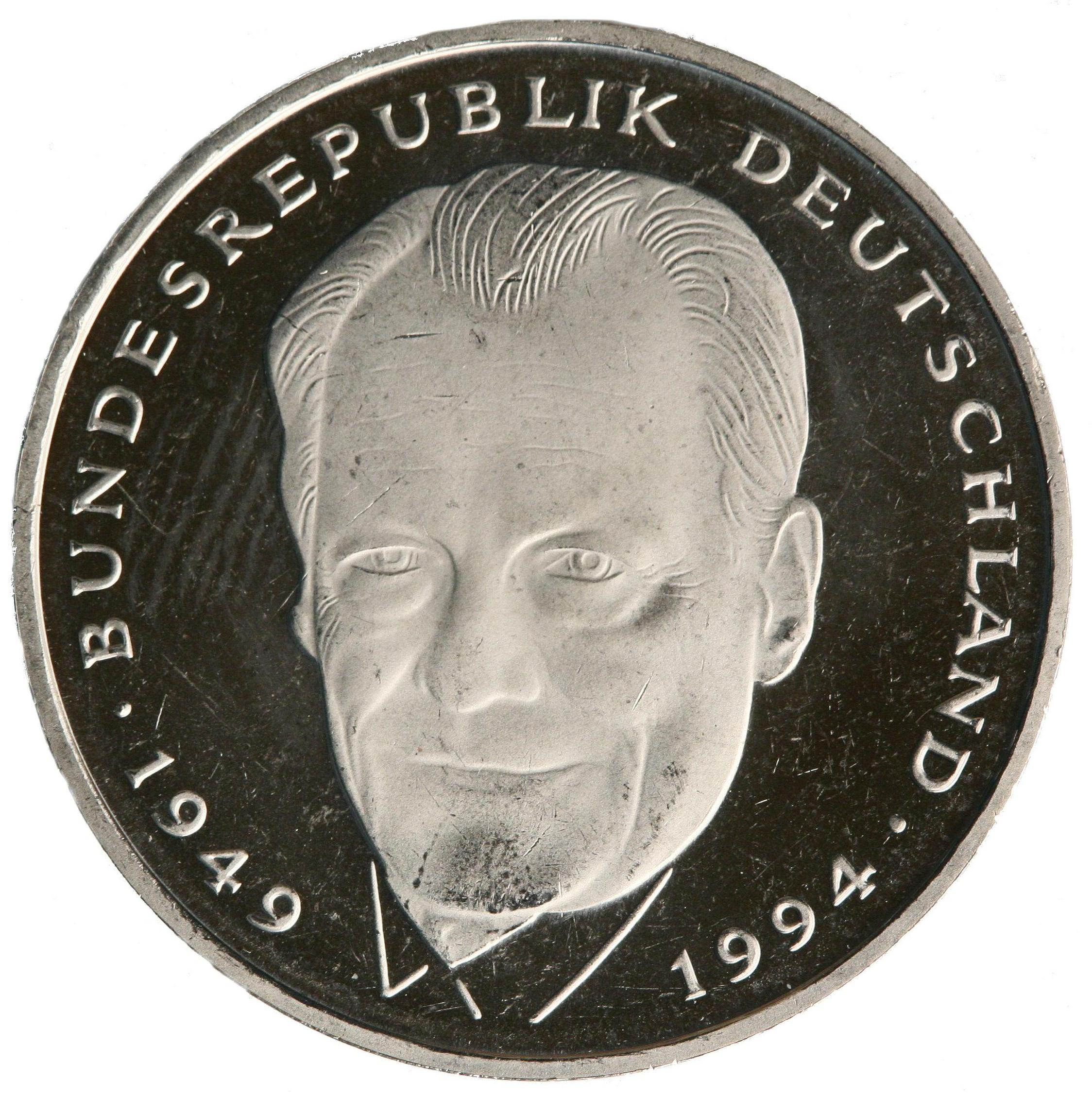 2-DM coin Brandt - obverse