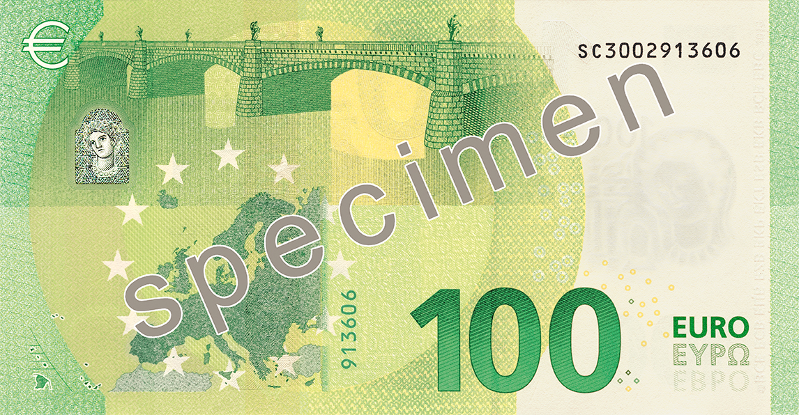 100-Euro-Banknote, Europa-Serie - Rückseite ©Europäische Zentralbank