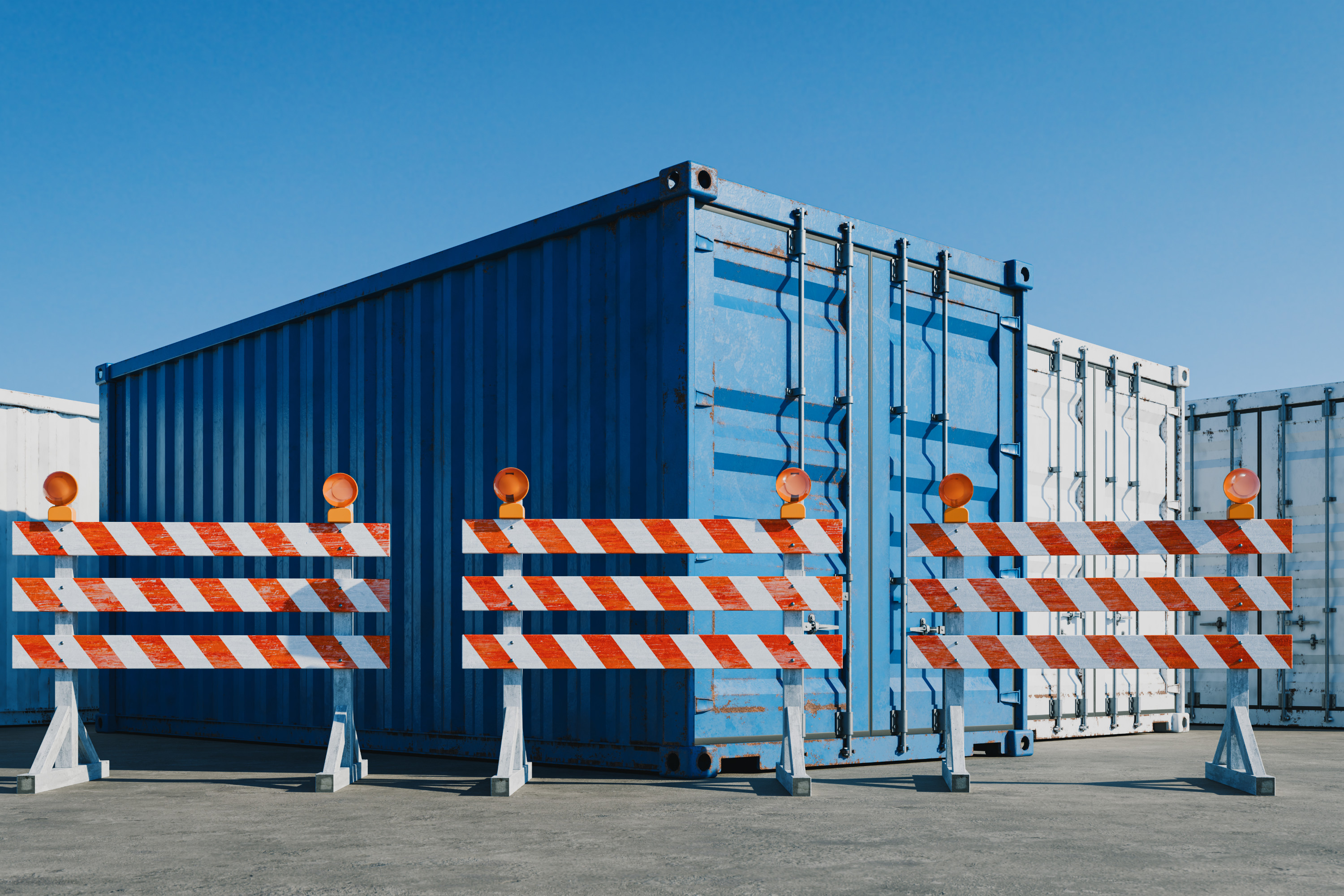 Container mit Schranken ©Adobe Stock