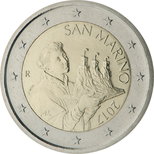 National back side of the 2-euro coin in circulation in San Marino, 2. series