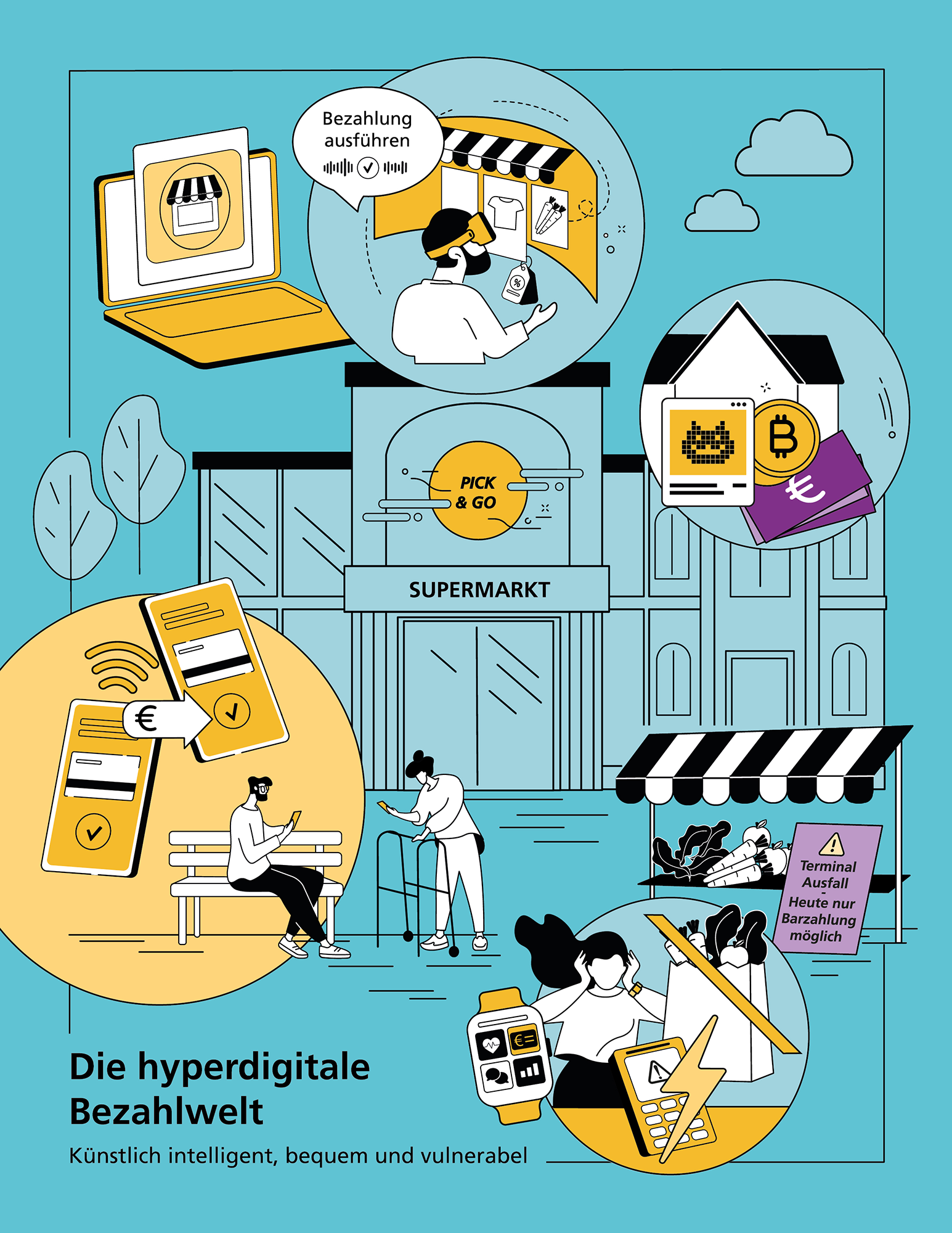 Die hyperdigitale Bezahlwelt – Künstlich intelleigent, bequem und vulberabel ©Schaltzeit GmbH, Magdalena Soetebeer