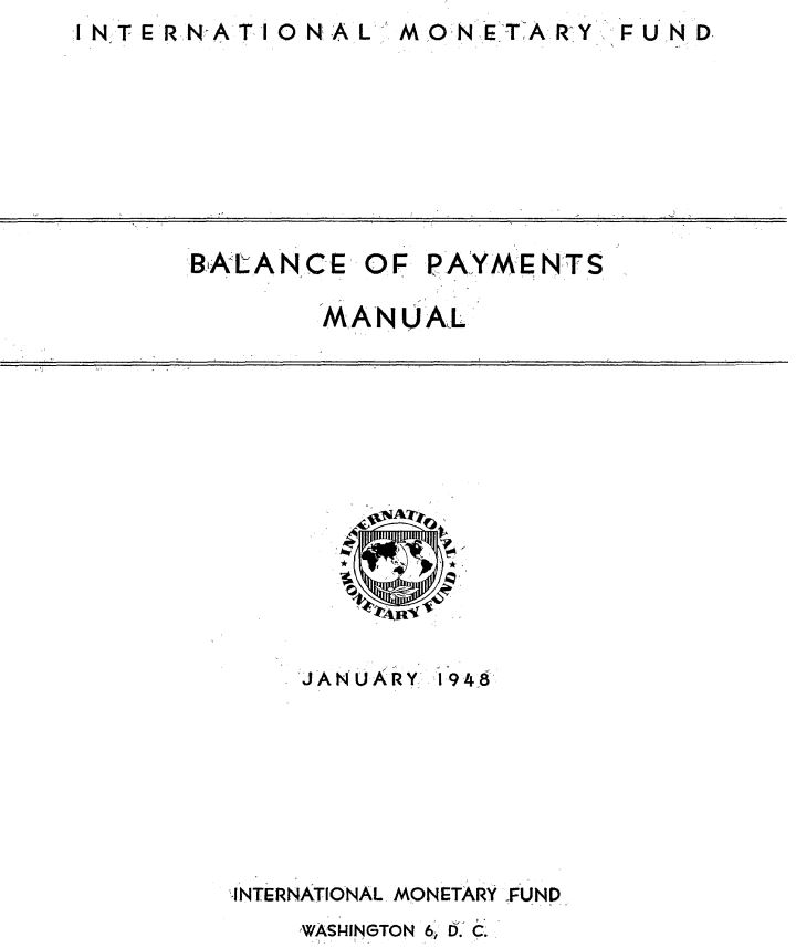 Balance of Payments Manual 1948