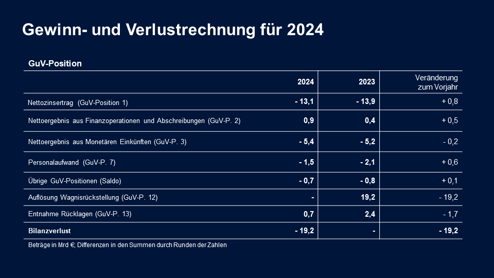 Gewinn- und Verlustrechnung für 2024