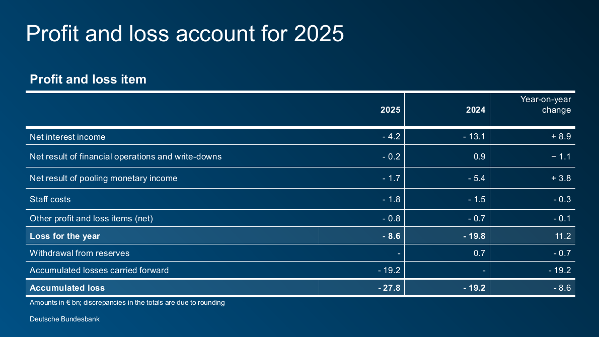 Profit and loss account for 2025